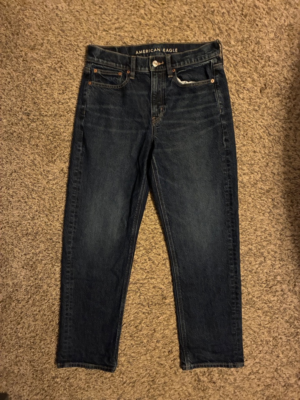 American Eagle super high rise ankle straight jean -size 6
